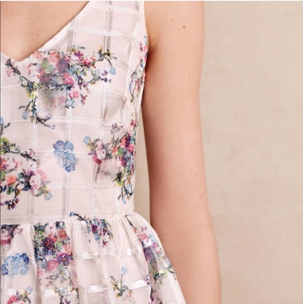 Maeve Floral White Midi Dress - Picture 3 of 8